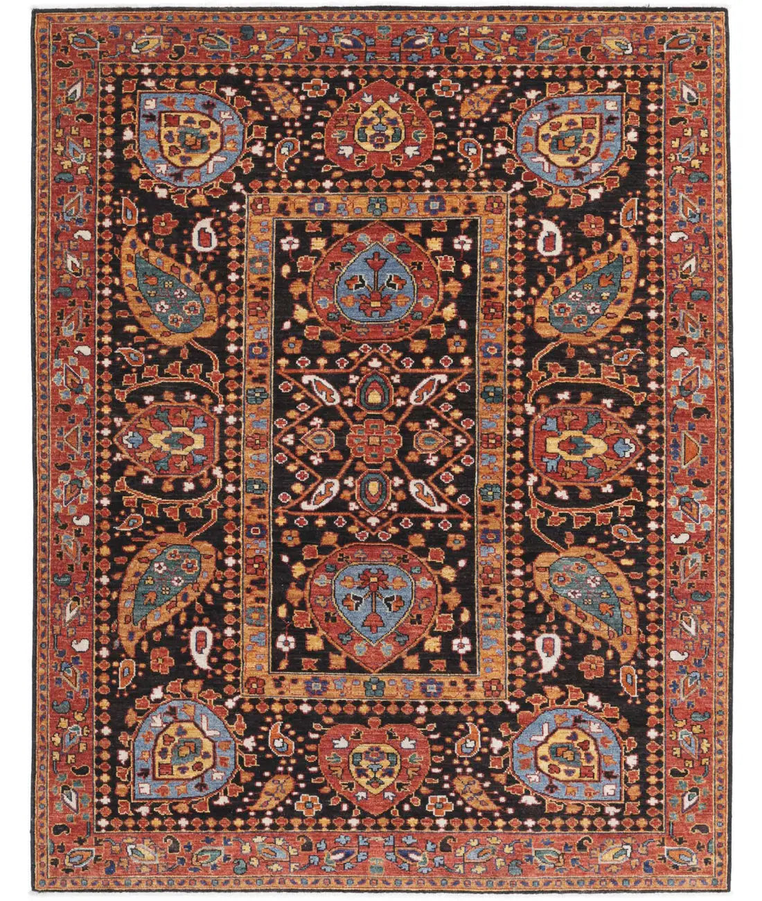 Hand Knotted Nomadic Caucasian Humna Wool Rug - 6&#39;0&#39;&#39; x 7&#39;10&#39;&#39; - Arteverk Rugs Area rug