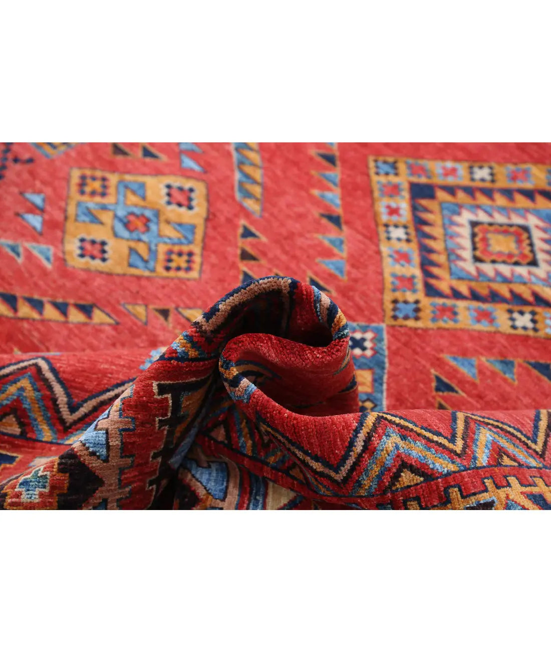 Hand Knotted Nomadic Caucasian Humna Wool Rug - 6'6'' x 8'7'' - Arteverk Rugs Area rug