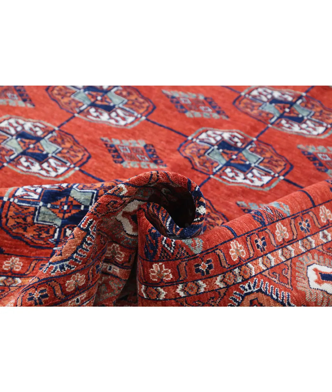 Hand Knotted Nomadic Caucasian Humna Wool Rug - 6'7'' x 9'7'' - Arteverk Rugs Area rug