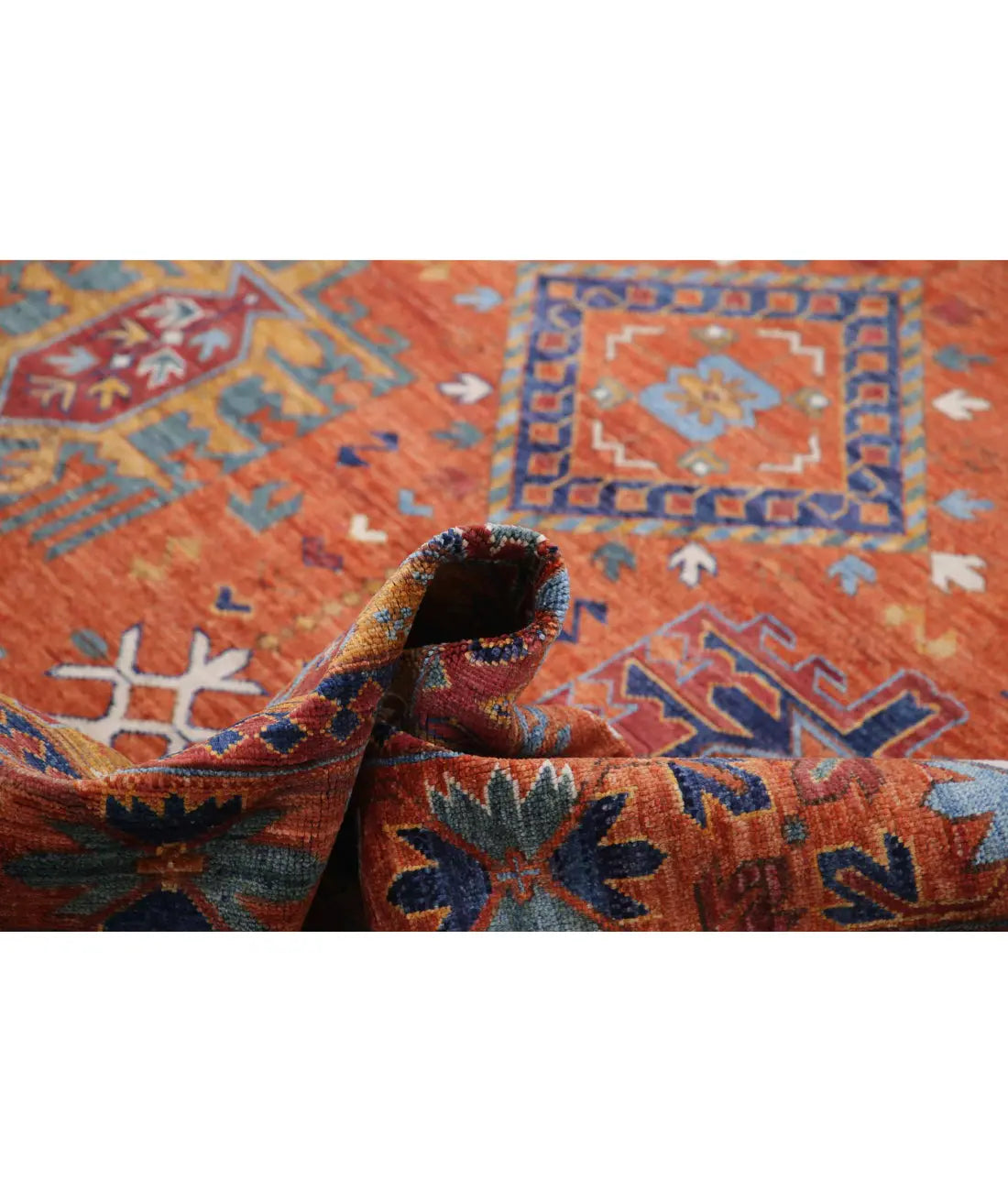 Hand Knotted Nomadic Caucasian Humna Wool Rug - 6'8'' x 10'4'' - Arteverk Rugs Area rug