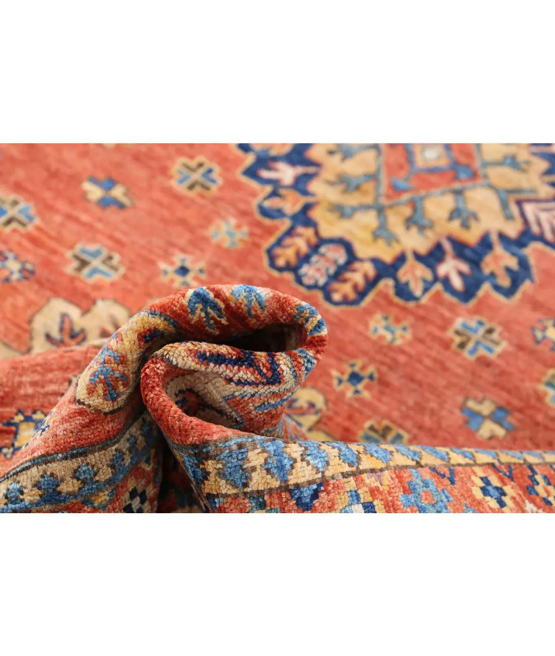 Hand Knotted Nomadic Caucasian Humna Wool Rug - 6'8'' x 9'10'' - Arteverk Rugs Area rug