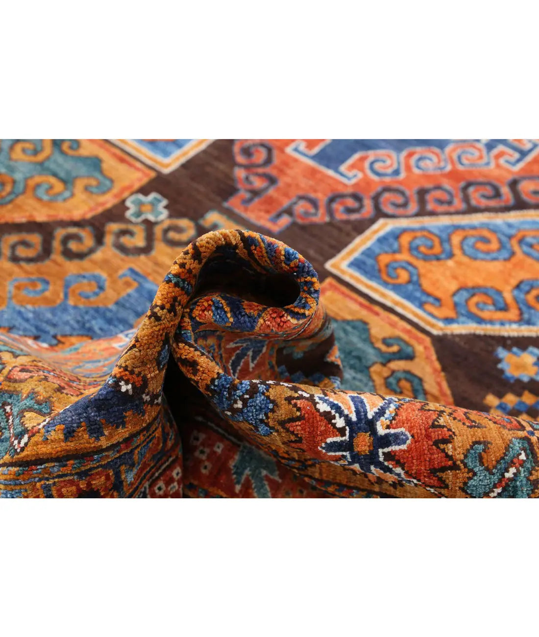 Hand Knotted Nomadic Caucasian Humna Wool Rug - 6'8'' x 9'7'' - Arteverk Rugs Area rug