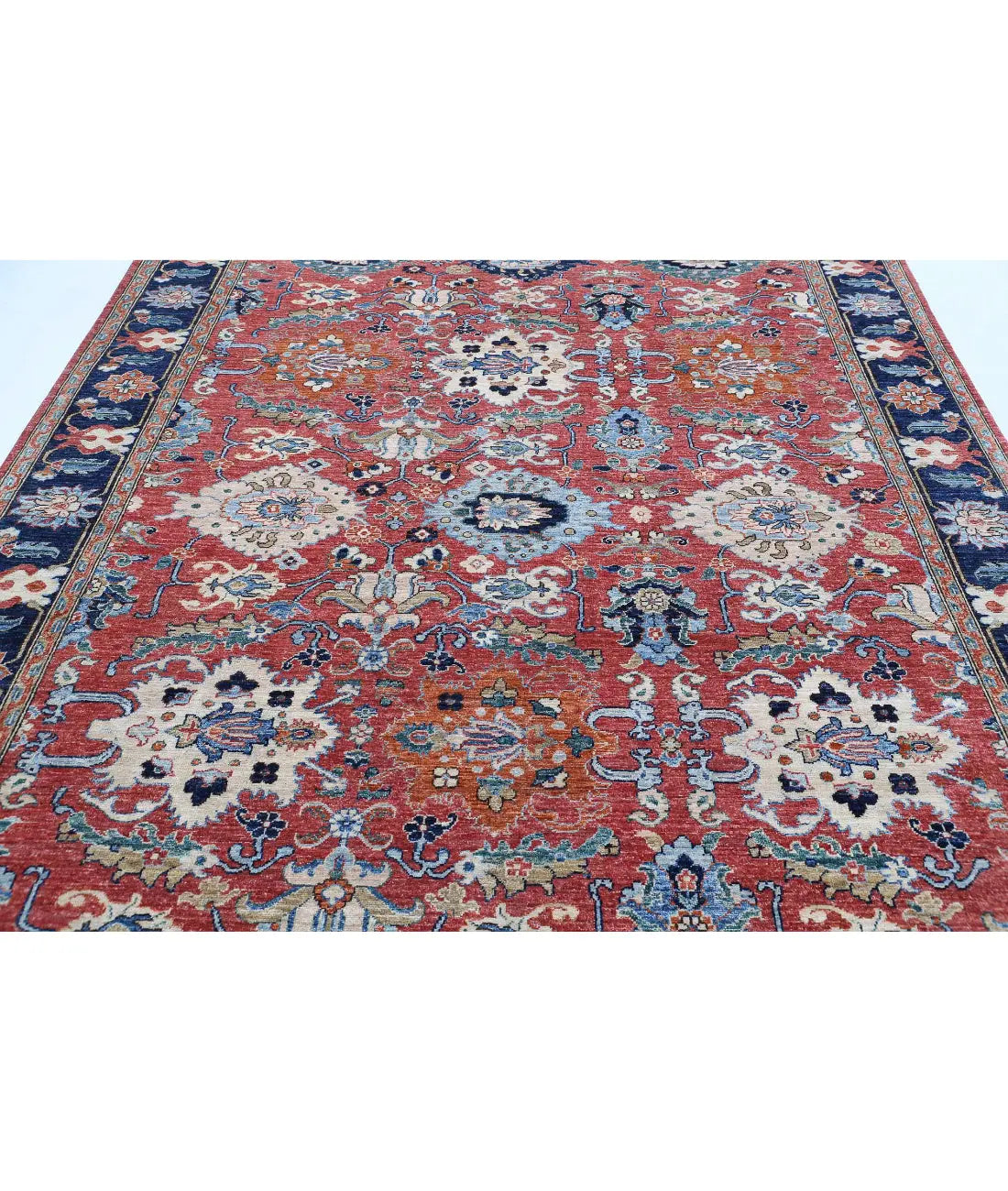 Hand Knotted Nomadic Caucasian Humna Wool Rug - 7'10'' x 9'10'' - Arteverk Rugs Area rug