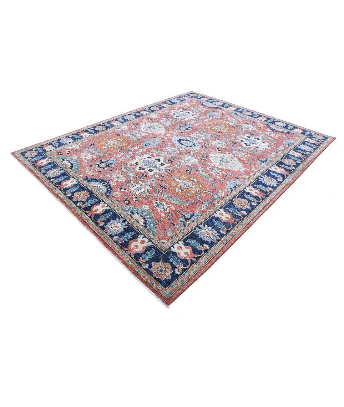 Hand Knotted Nomadic Caucasian Humna Wool Rug - 7'10'' x 9'10'' - Arteverk Rugs Area rug