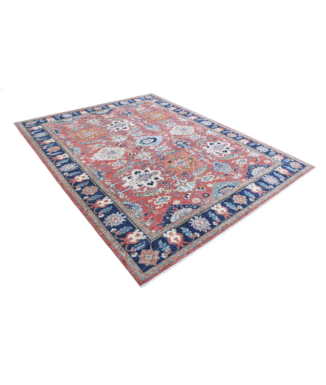 Hand Knotted Nomadic Caucasian Humna Wool Rug - 7'10'' x 9'10'' - Arteverk Rugs Area rug