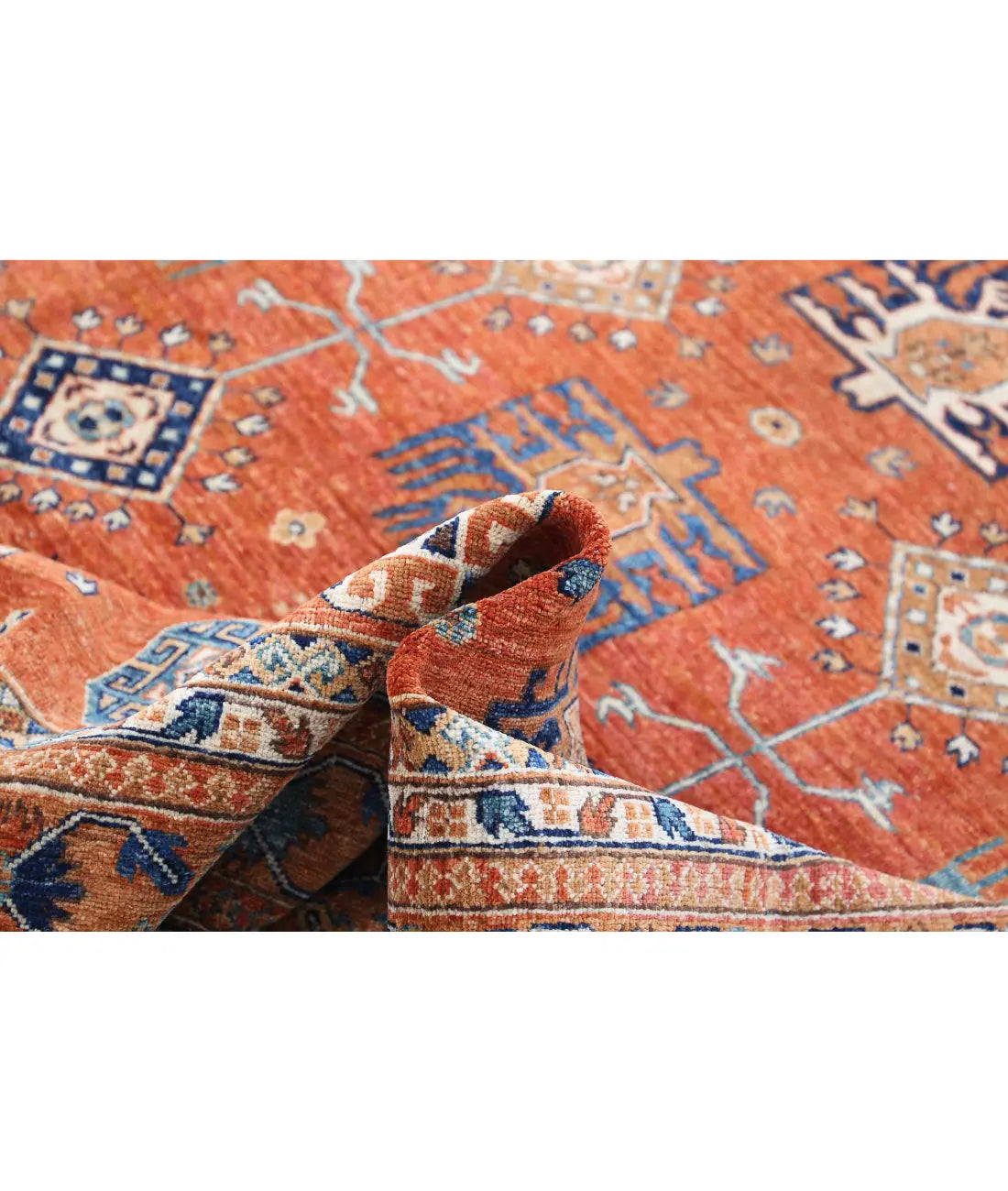 Hand Knotted Nomadic Caucasian Humna Wool Rug - 7'11'' x 9'8'' - Arteverk Rugs Area rug