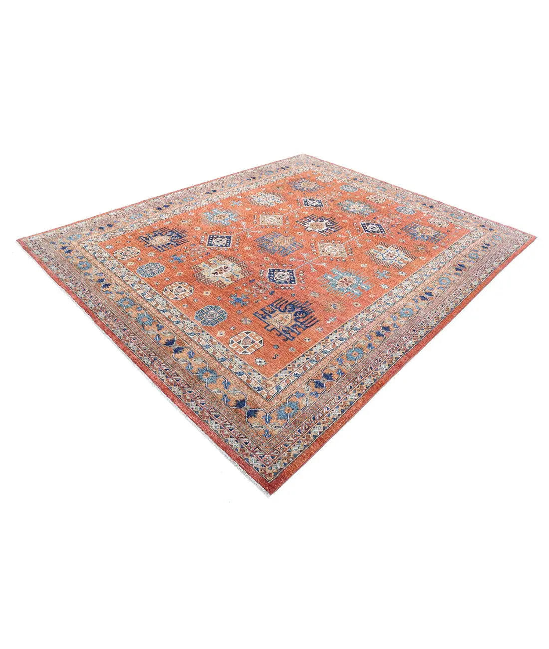 Hand Knotted Nomadic Caucasian Humna Wool Rug - 7'11'' x 9'8'' - Arteverk Rugs Area rug
