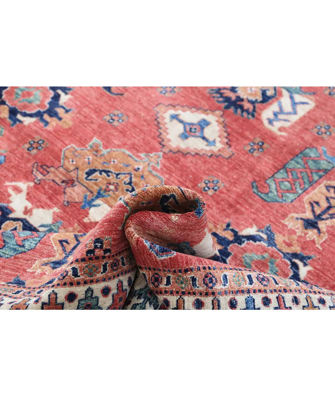 Hand Knotted Nomadic Caucasian Humna Wool Rug - 7'9'' x 10'0'' - Arteverk Rugs Area rug