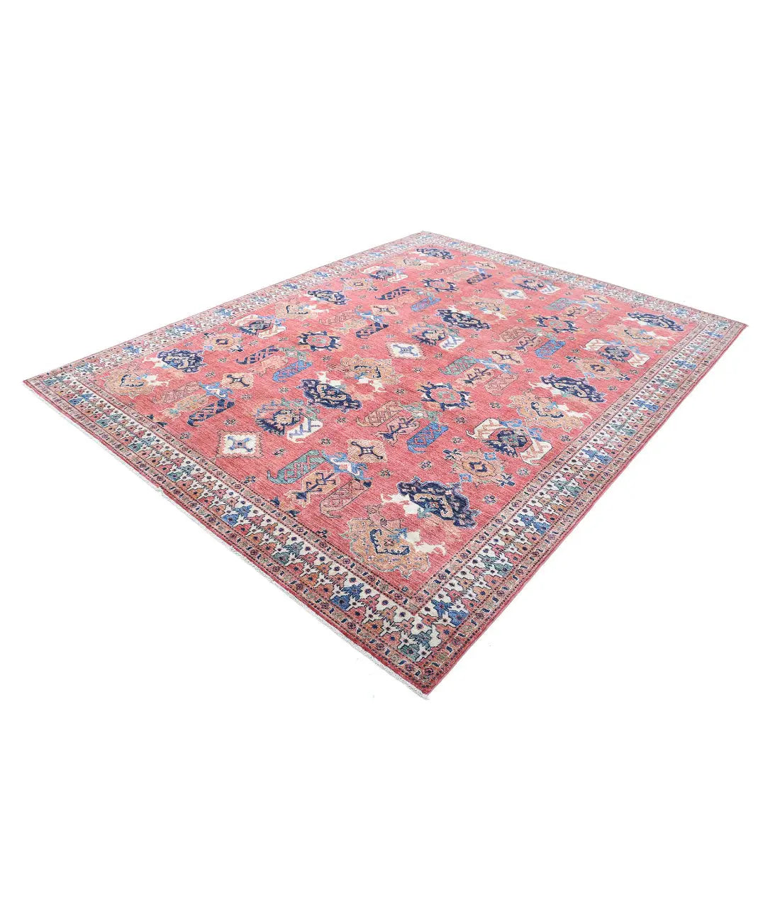 Hand Knotted Nomadic Caucasian Humna Wool Rug - 7'9'' x 10'0'' - Arteverk Rugs Area rug