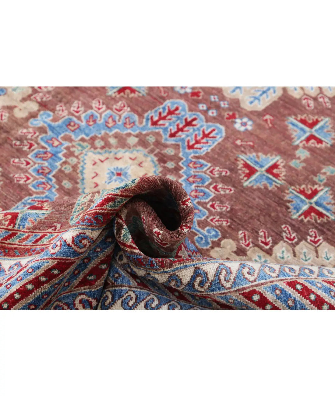 Hand Knotted Nomadic Caucasian Humna Wool Rug - 8'0'' x 9'8'' - Arteverk Rugs Area rug