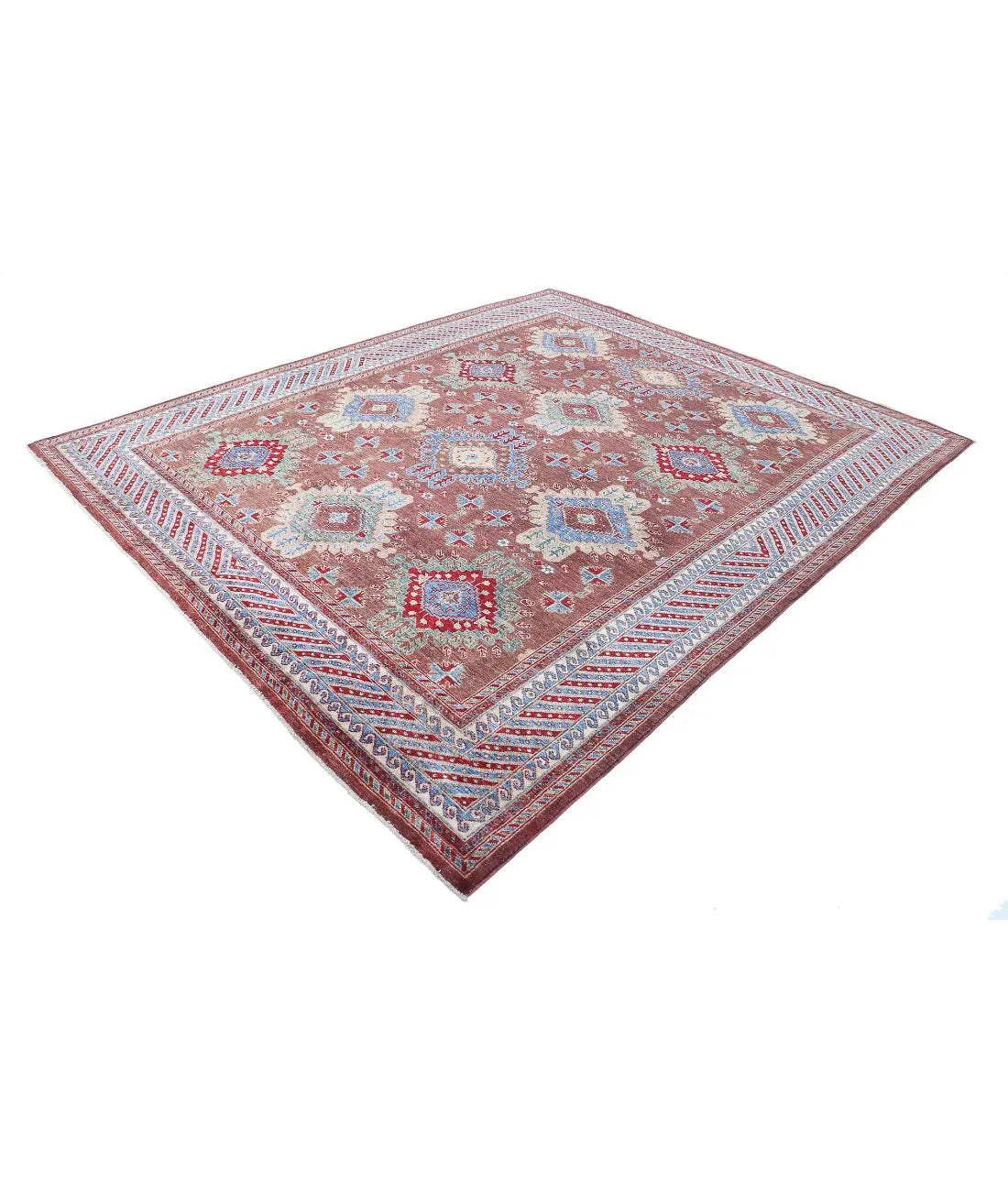 Hand Knotted Nomadic Caucasian Humna Wool Rug - 8'0'' x 9'8'' - Arteverk Rugs Area rug