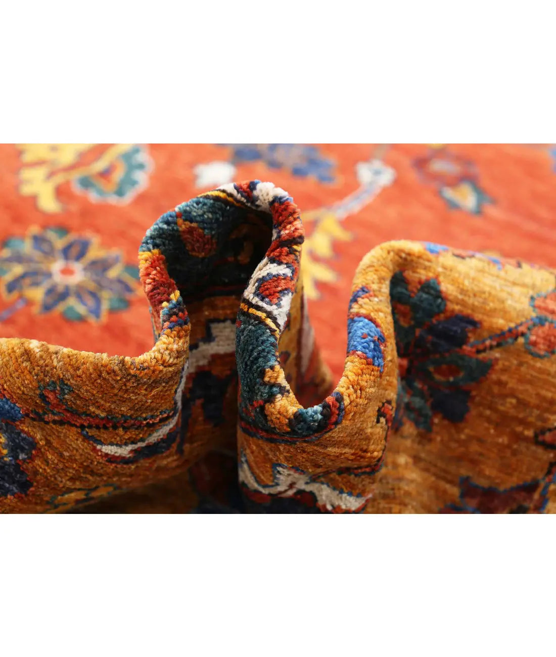 Hand Knotted Nomadic Caucasian Humna Wool Rug - 8'10'' x 11'8'' - Arteverk Rugs Area rug