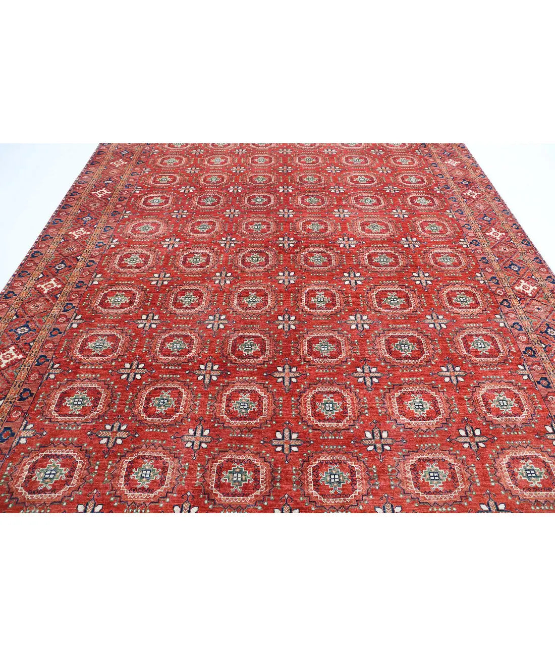 Hand Knotted Nomadic Caucasian Humna Wool Rug - 8'11'' x 11'10'' - Arteverk Rugs Area rug