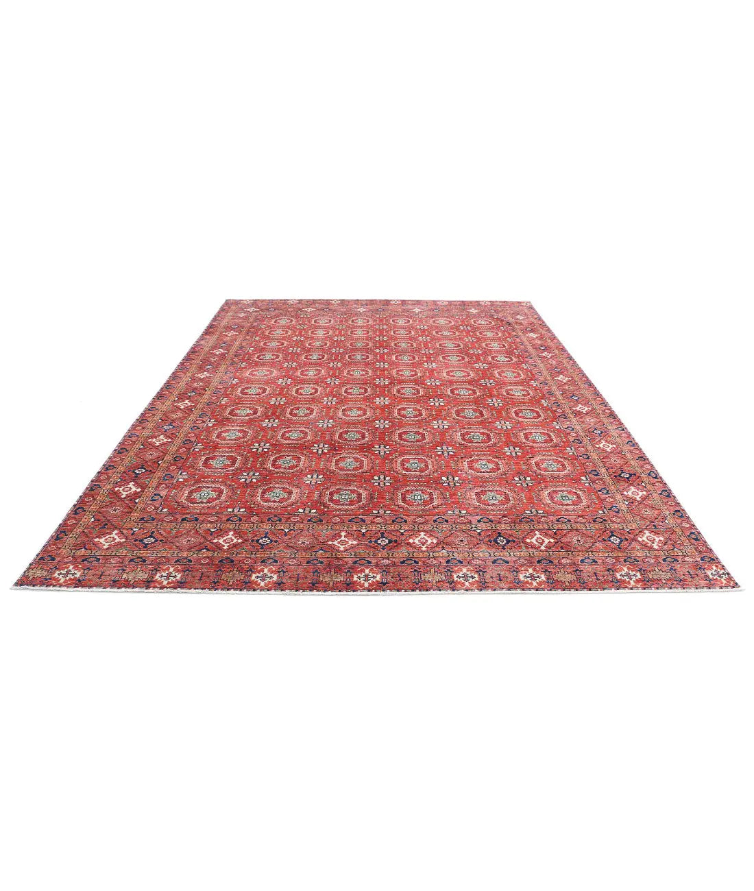 Hand Knotted Nomadic Caucasian Humna Wool Rug - 8'11'' x 11'10'' - Arteverk Rugs Area rug