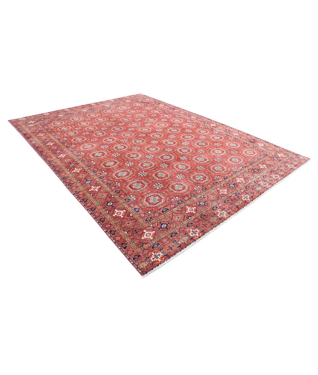 Hand Knotted Nomadic Caucasian Humna Wool Rug - 8'11'' x 11'10'' - Arteverk Rugs Area rug
