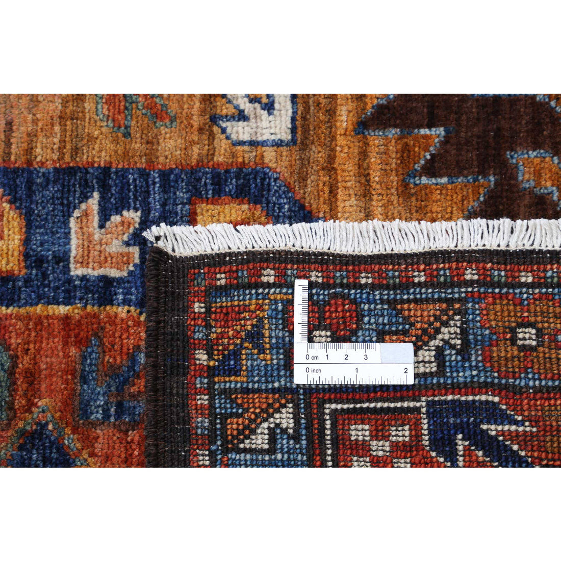 Hand Knotted Nomadic Caucasian Humna Wool Rug - 8'11'' x 12'7''
