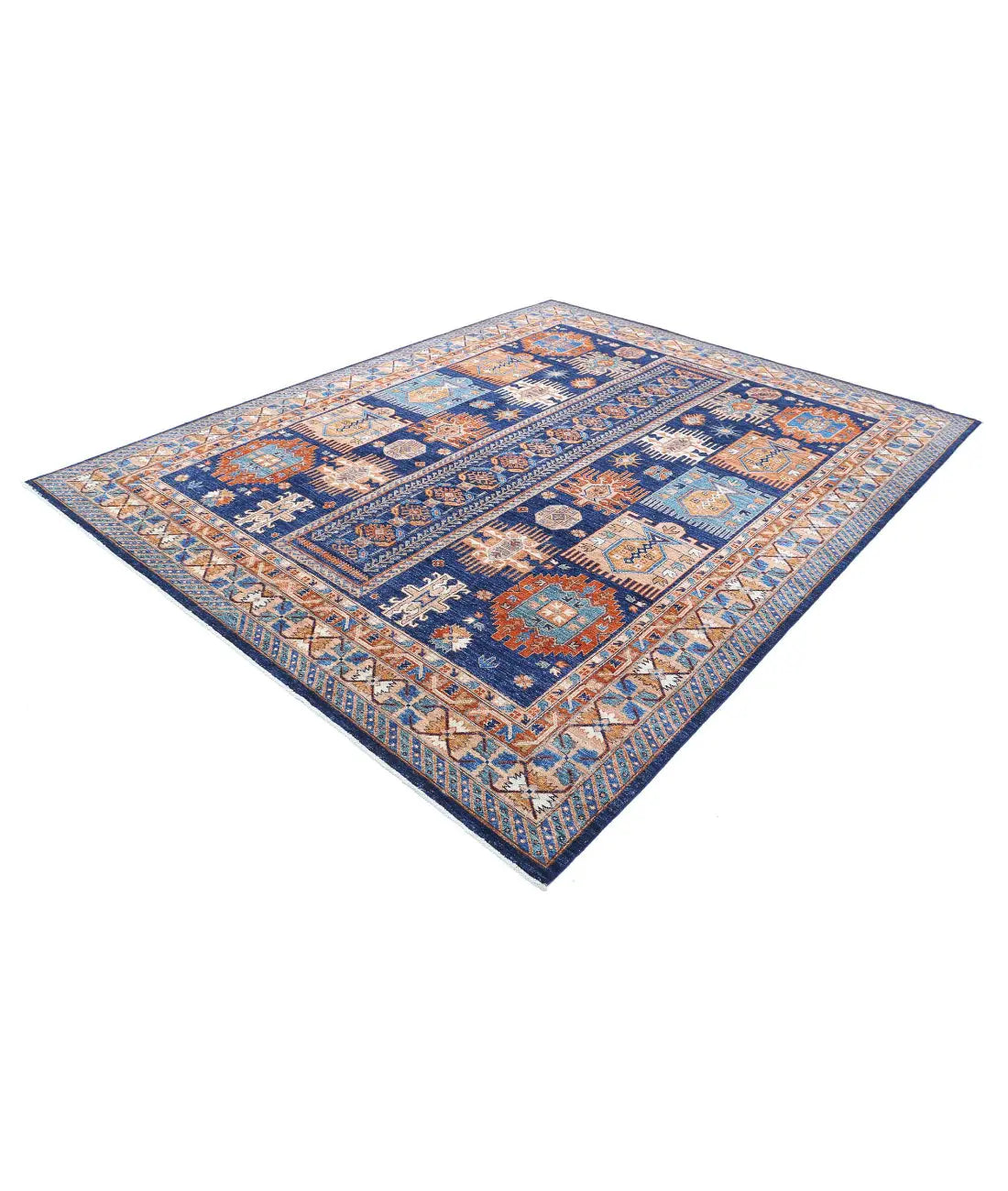 Hand Knotted Nomadic Caucasian Humna Wool Rug - 8'1'' x 10'0'' - Arteverk Rugs Area rug