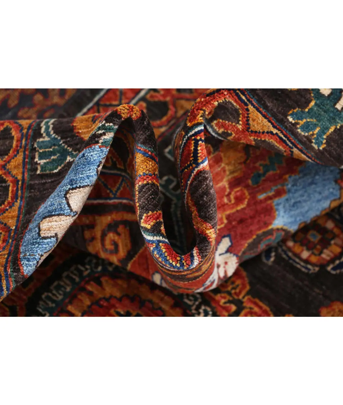 Hand Knotted Nomadic Caucasian Humna Wool Rug - 8'3'' x 9'7''