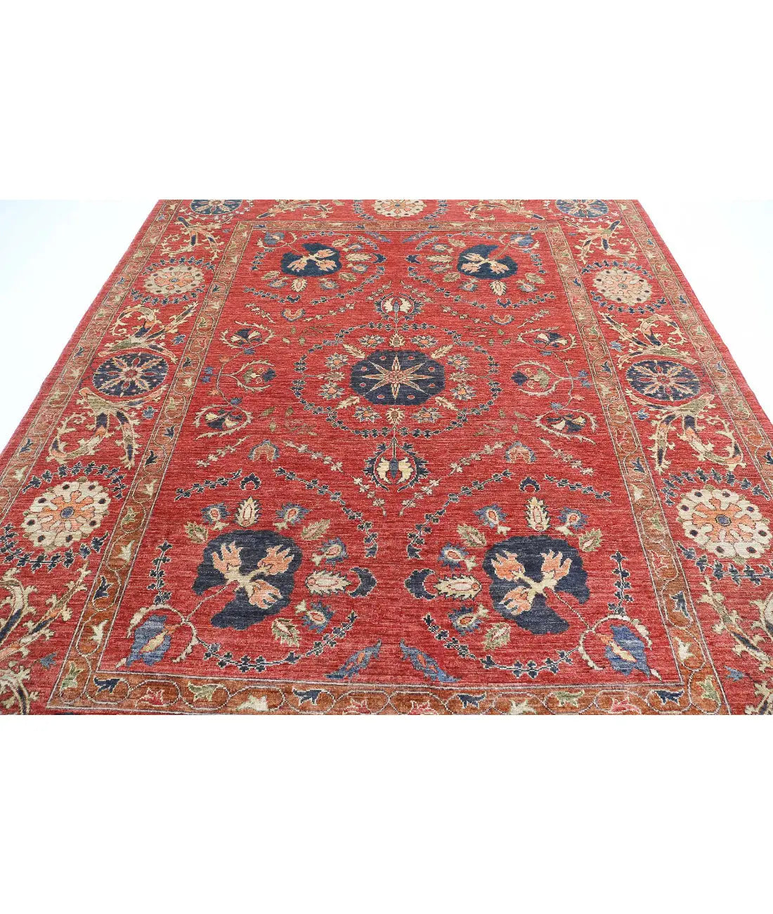 Hand Knotted Nomadic Caucasian Humna Wool Rug - 8'4'' x 10'2'' - Arteverk Rugs Area rug