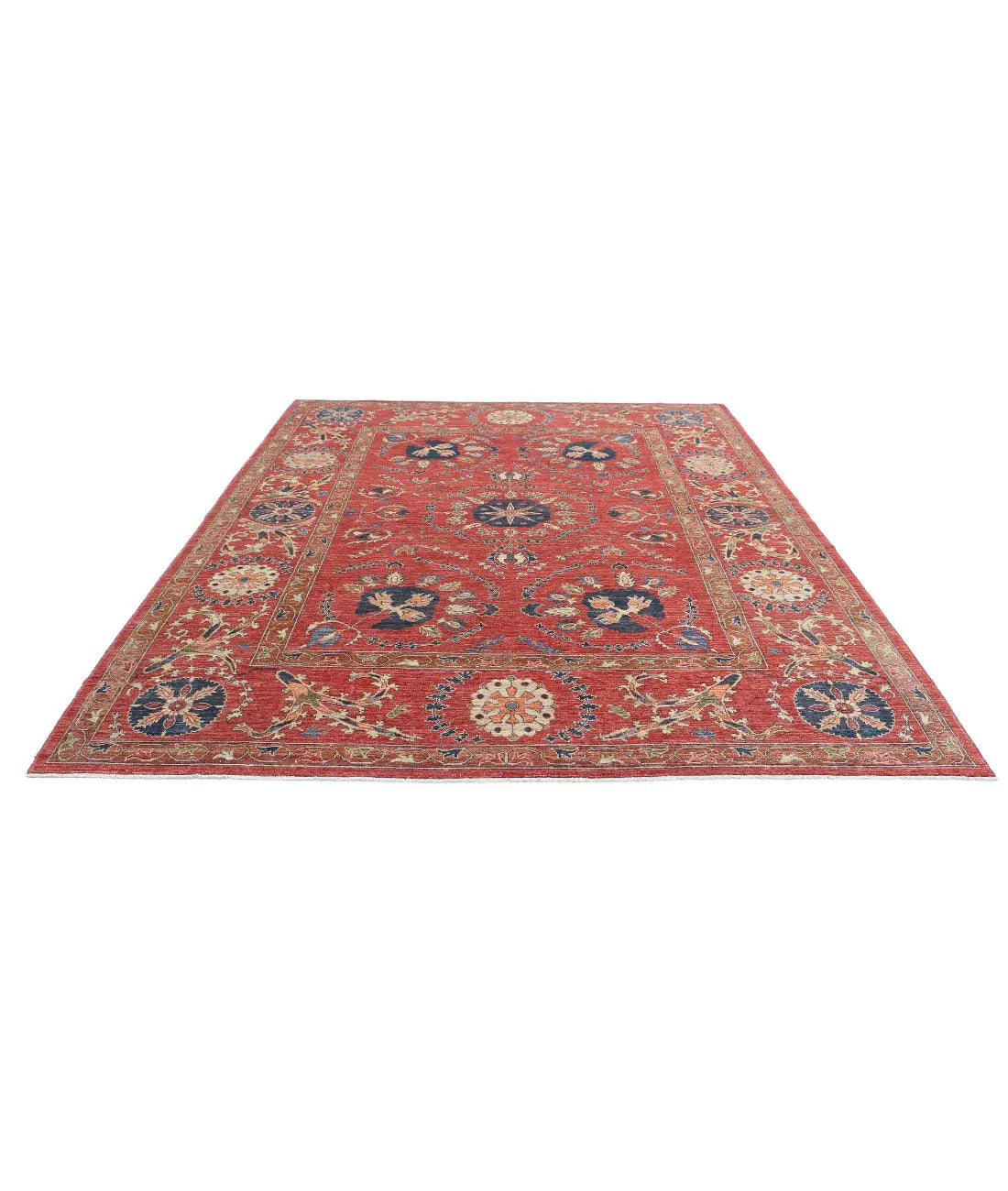 Hand Knotted Nomadic Caucasian Humna Wool Rug - 8'4'' x 10'2'' - Arteverk Rugs Area rug