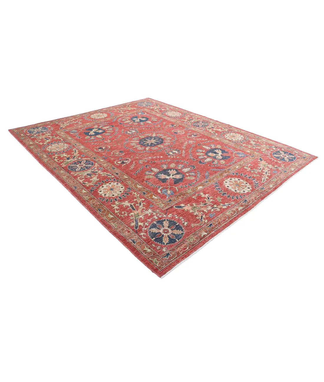 Hand Knotted Nomadic Caucasian Humna Wool Rug - 8'4'' x 10'2'' - Arteverk Rugs Area rug