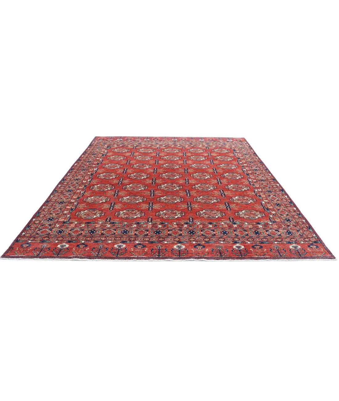 Hand Knotted Nomadic Caucasian Humna Wool Rug - 8'8'' x 10'3'' - Arteverk Rugs Area rug
