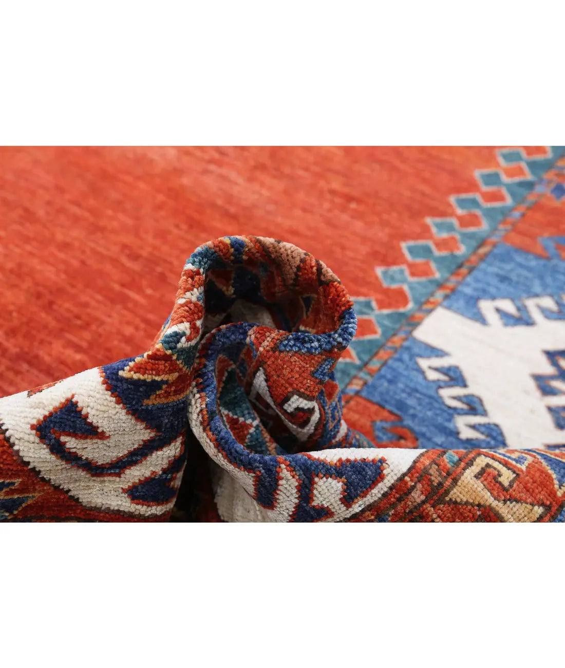 Hand Knotted Nomadic Caucasian Humna Wool Rug - 8'8'' x 9'2'' - Arteverk Rugs Area rug