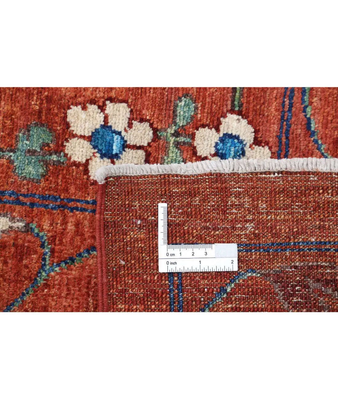 Hand Knotted Nomadic Caucasian Humna Wool Rug - 9'1'' x 10'8''