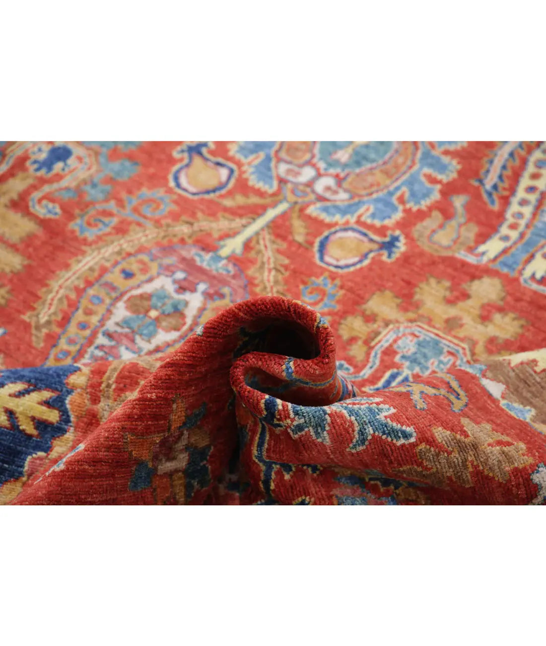 Hand Knotted Nomadic Caucasian Humna Wool Rug - 9'3'' x 11'3'' - Arteverk Rugs Area rug
