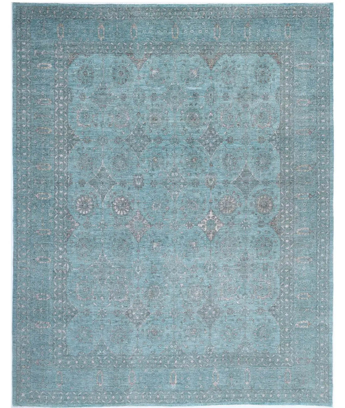 Hand Knotted Onyx Wool Rug - 12'0'' x 14'9''