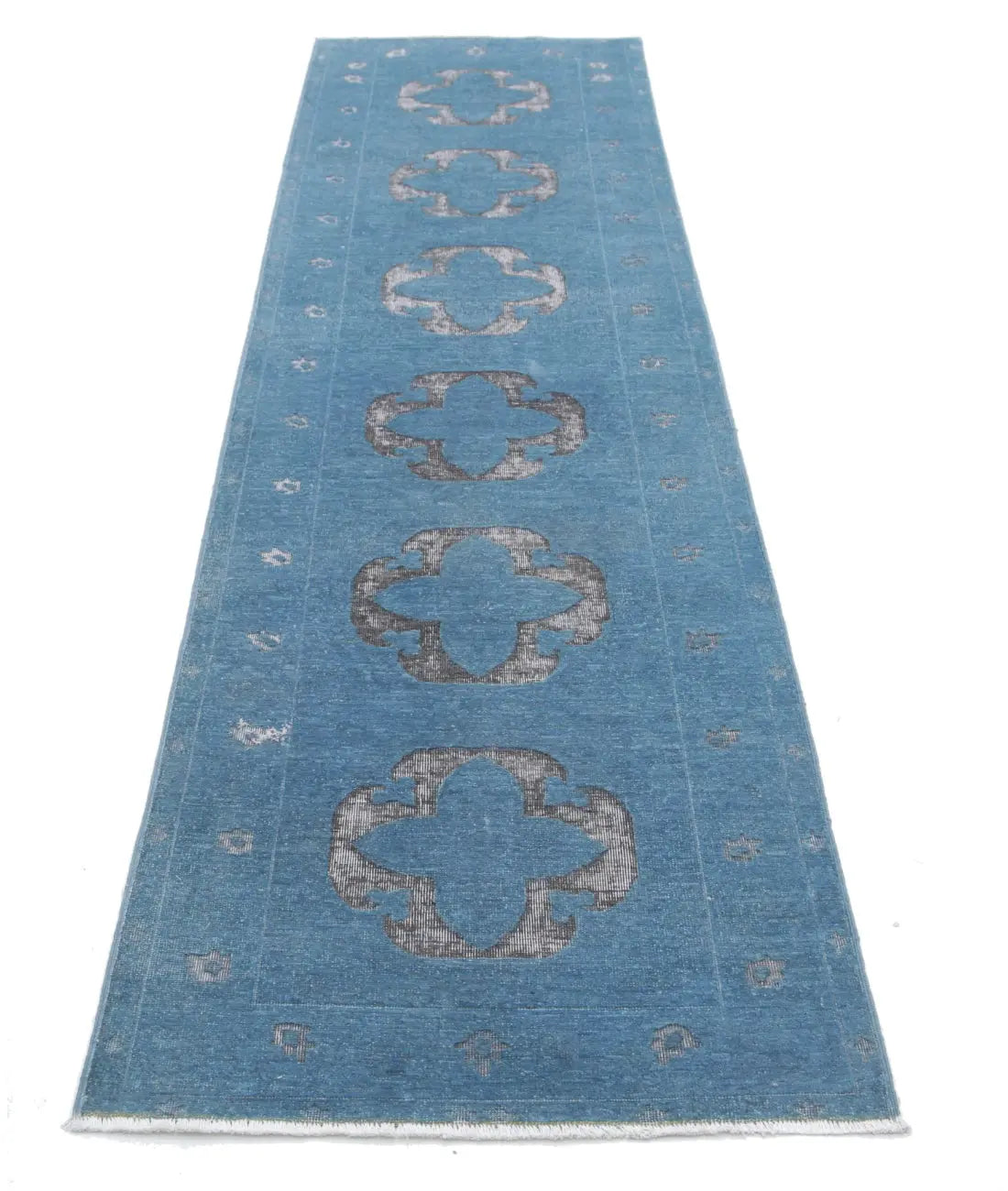 Tapis en laine onyx noué à la main - 2'6'' x 9'9''