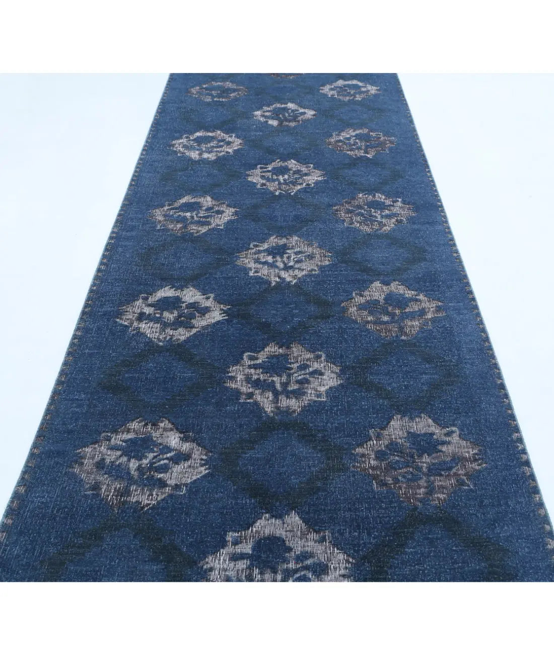 Hand Knotted Onyx Wool Rug - 3'10'' x 14'2''