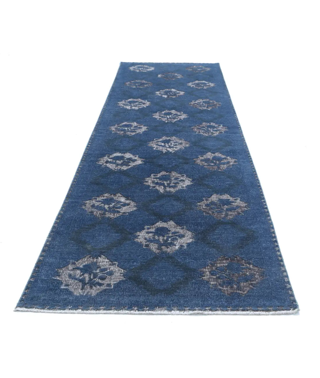 Hand Knotted Onyx Wool Rug - 3'10'' x 14'2''