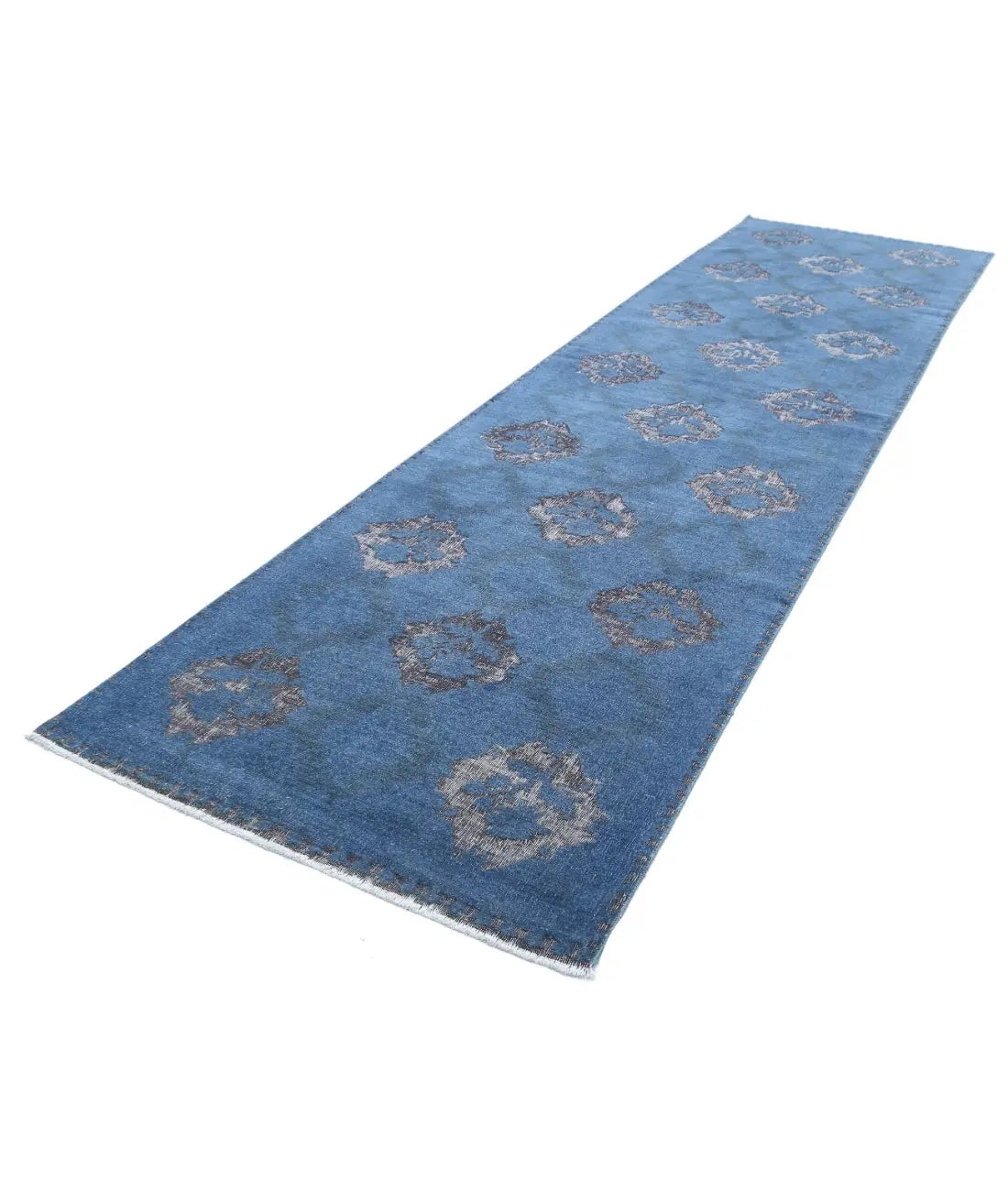 Hand Knotted Onyx Wool Rug - 3'10'' x 14'2''