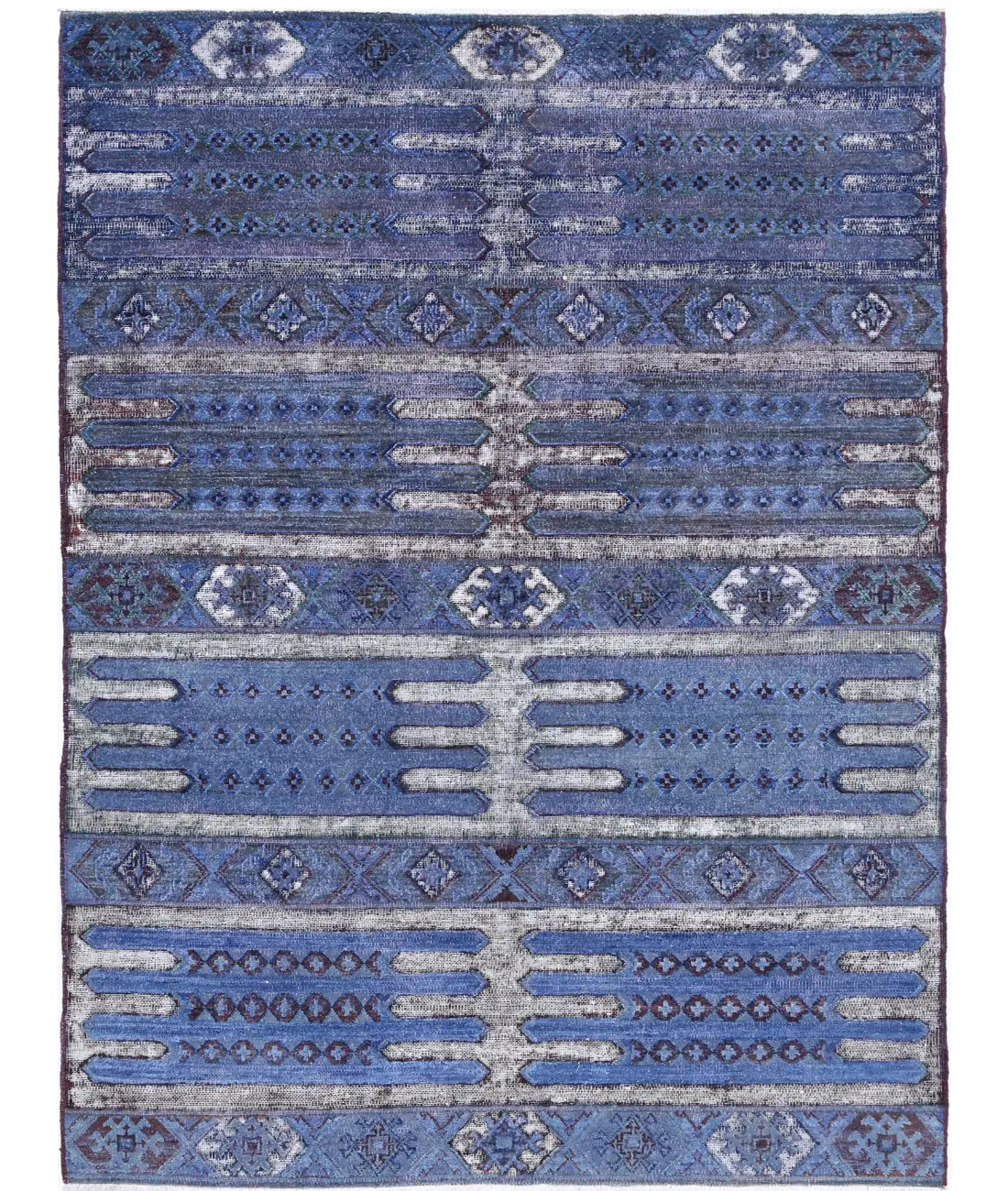 Hand Knotted Onyx Wool Rug - 4'11'' x 6'7''