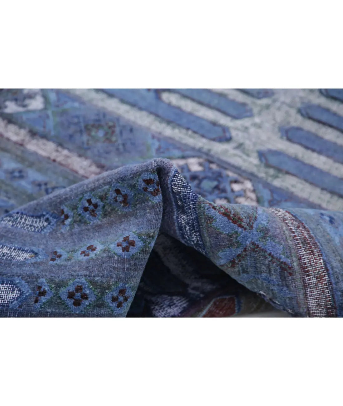 Alfombra de lana de ónix anudada a mano - 4'11'' x 6'7''