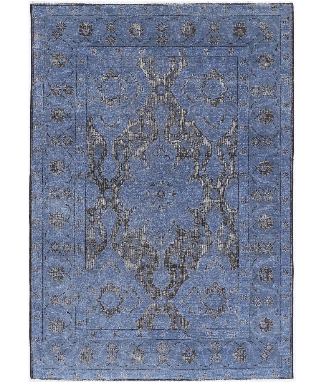 Hand Knotted Onyx Wool Rug - 4'1'' x 6'1''