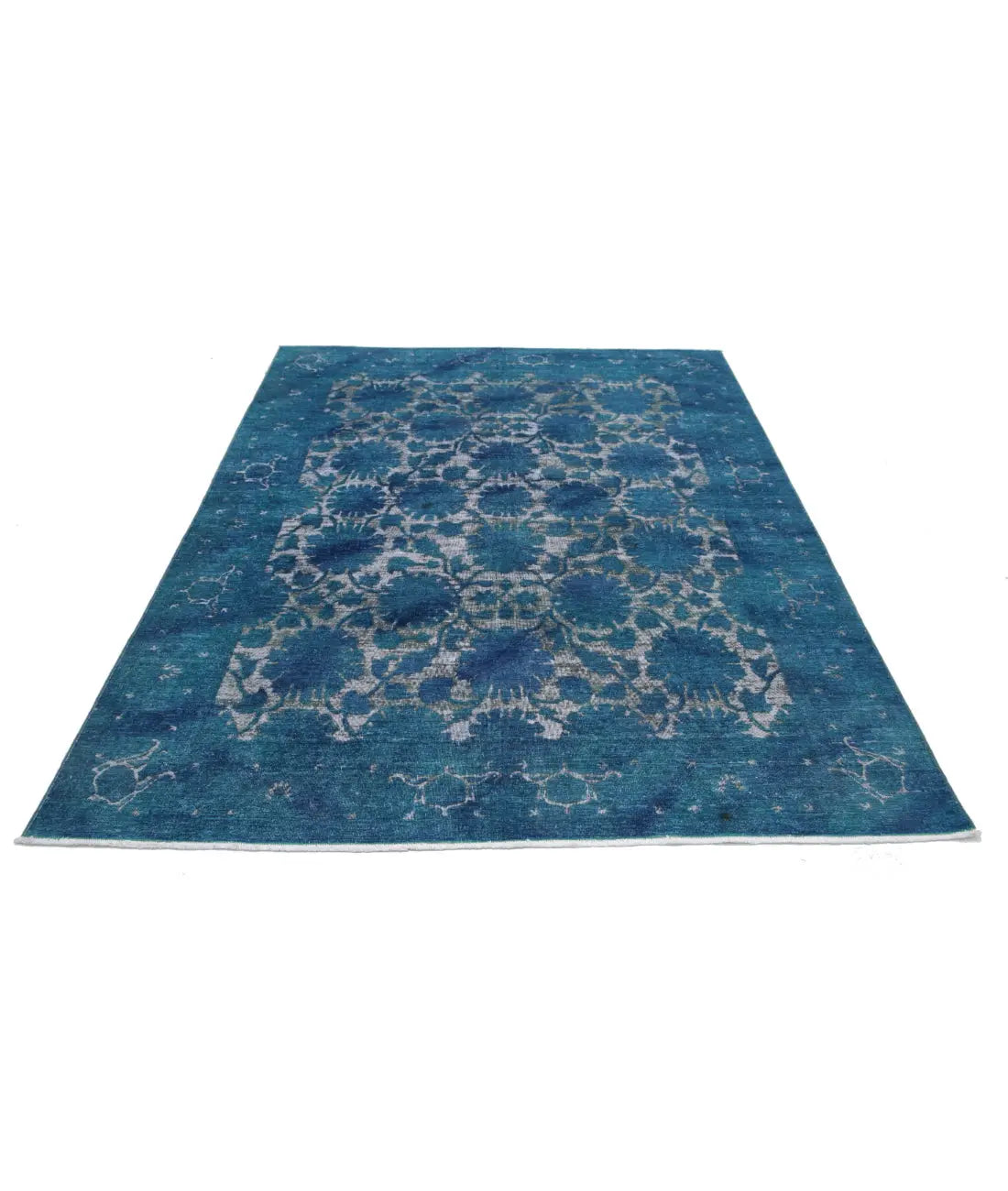 Tapis en laine d'onyx noué à la main - 6'1'' x 8'1''