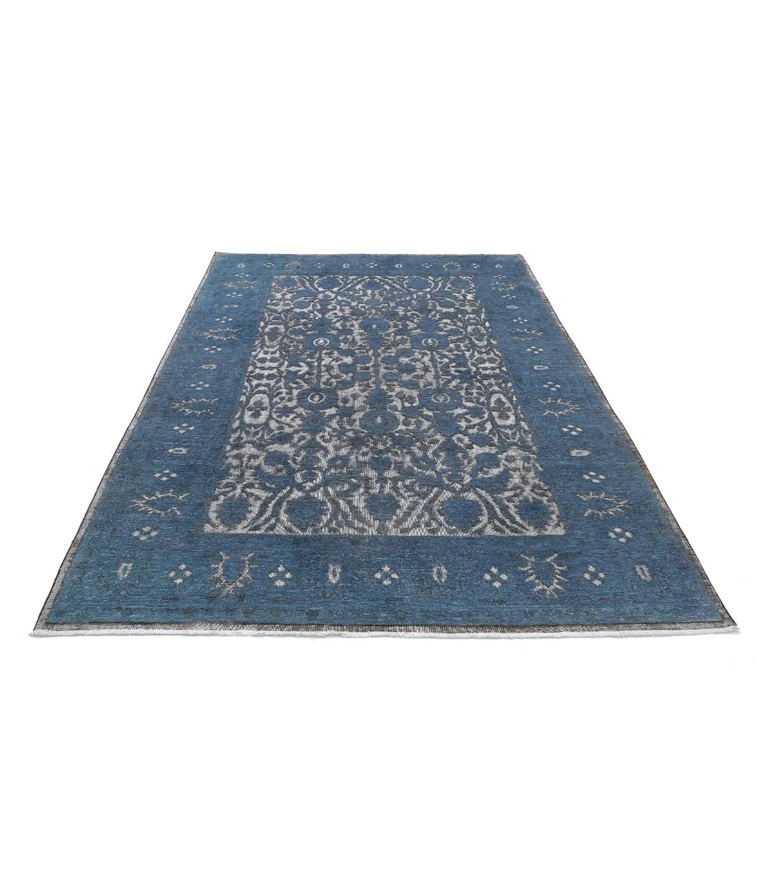 Hand Knotted Onyx Wool Rug - 6'1'' x 8'9''