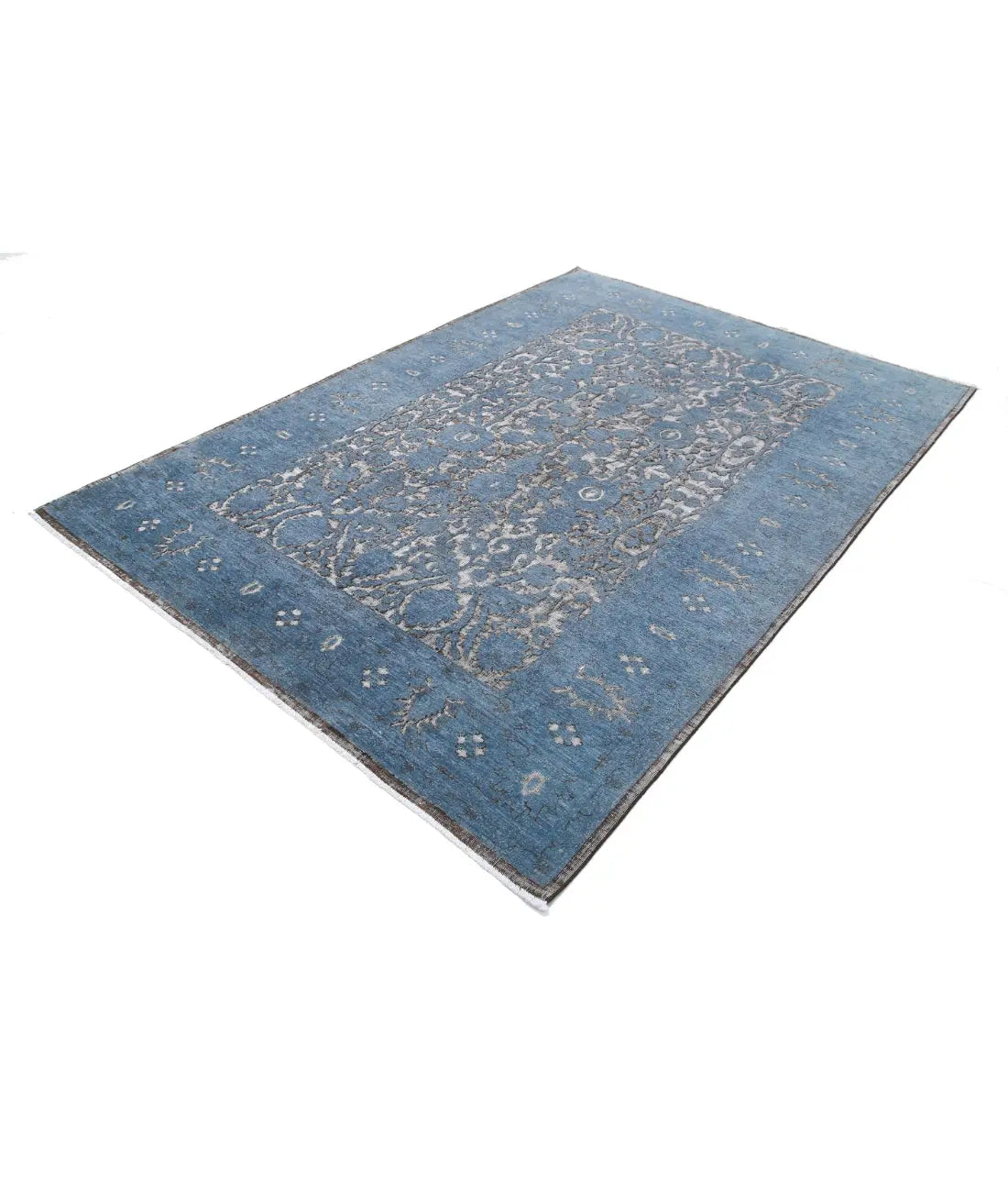 Hand Knotted Onyx Wool Rug - 6'1'' x 8'9''