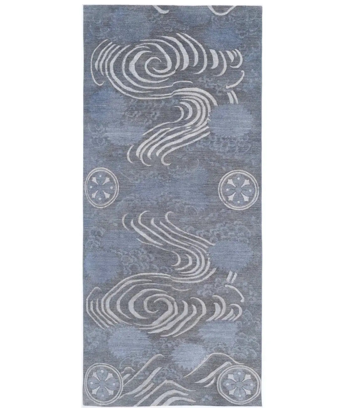 Hand Knotted Onyx Wool Rug - 6'2'' x 14'6''