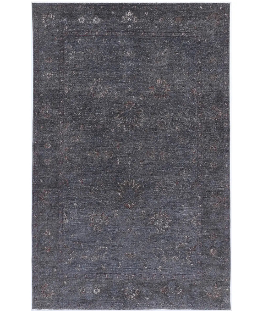Hand Knotted Onyx Wool Rug - 6'3'' x 10'1''