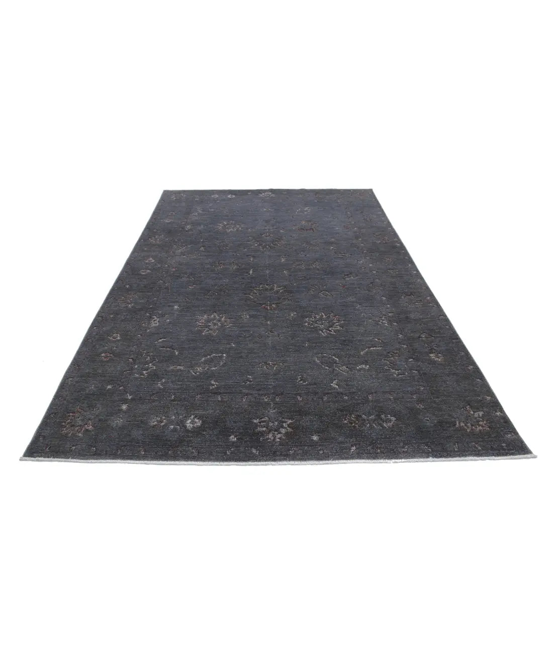Hand Knotted Onyx Wool Rug - 6'3'' x 10'1''