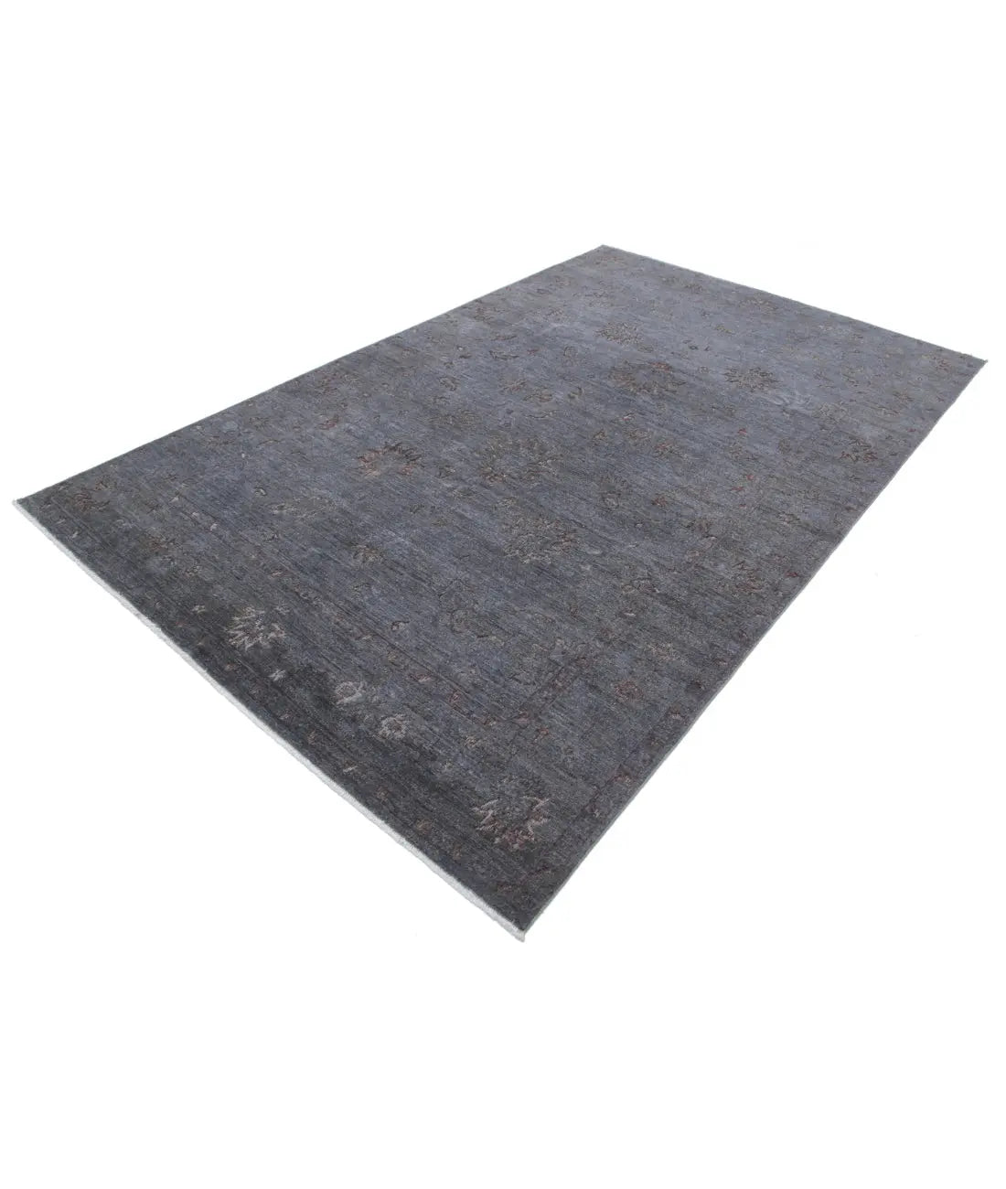Hand Knotted Onyx Wool Rug - 6'3'' x 10'1''
