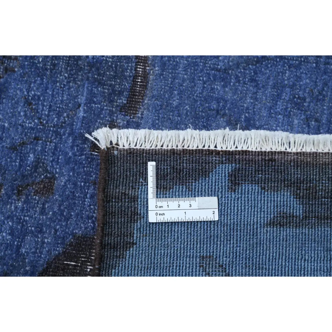 Alfombra de lana de ónix anudada a mano - 6'3'' x 20'4''