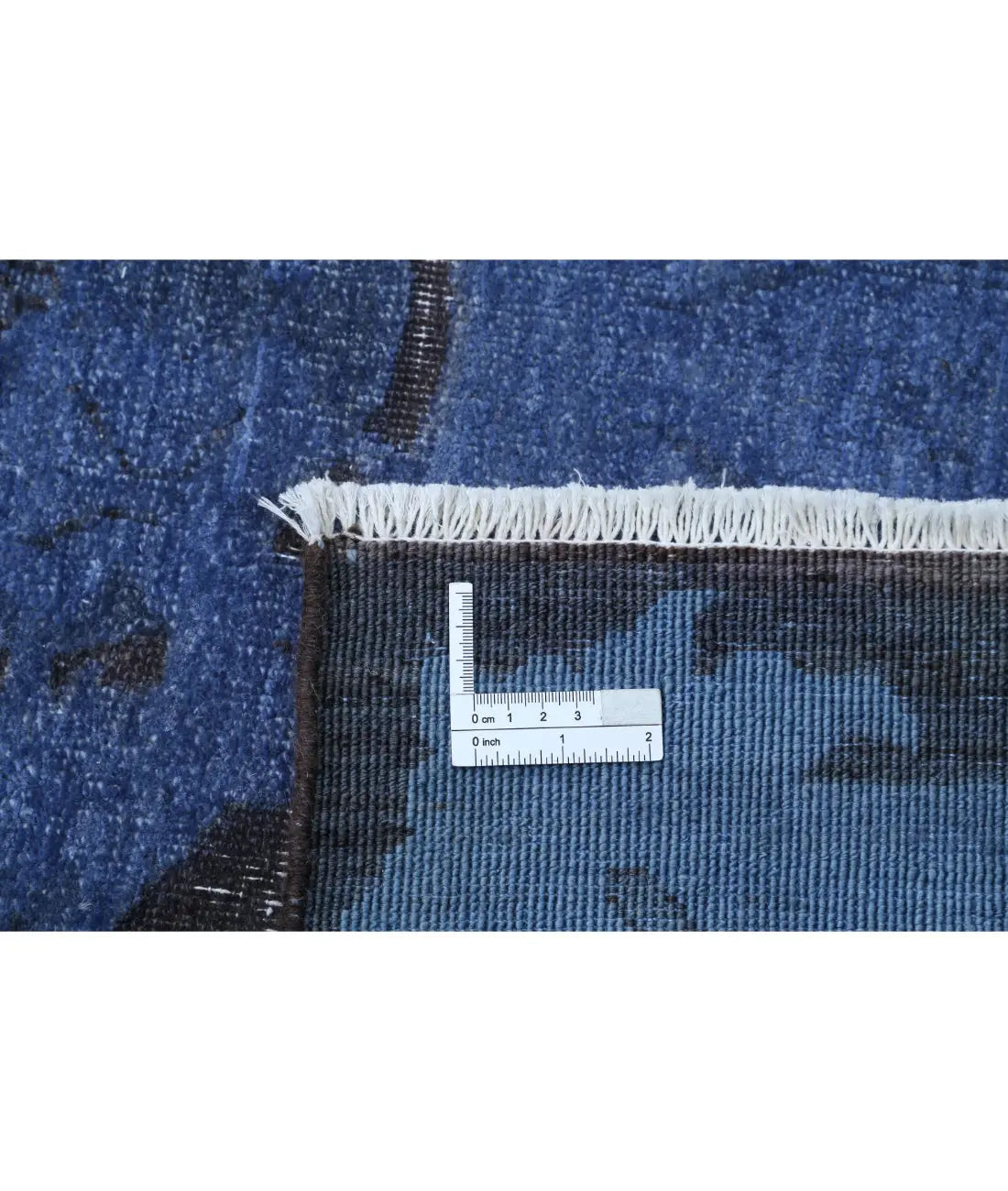 Alfombra de lana de ónix anudada a mano - 6'3'' x 20'4''