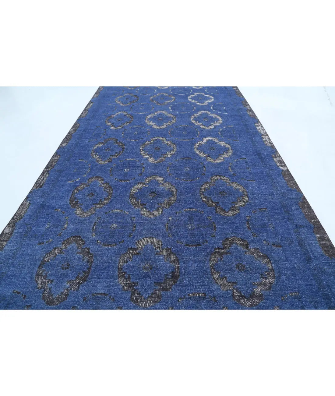 Alfombra de lana de ónix anudada a mano - 6'3'' x 20'4''