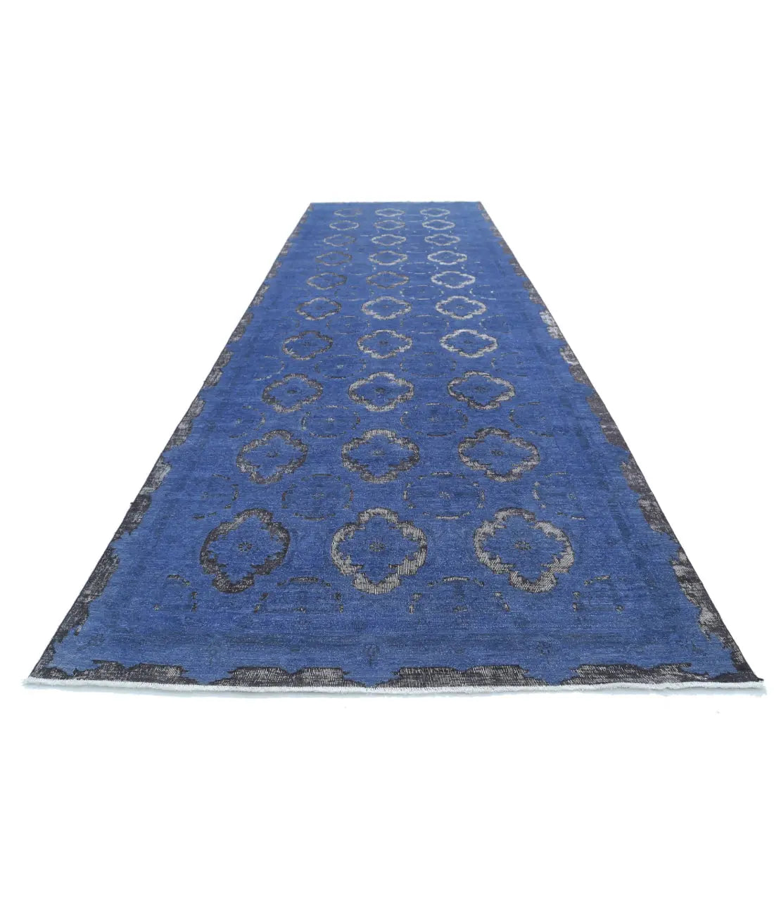 Alfombra de lana de ónix anudada a mano - 6'3'' x 20'4''