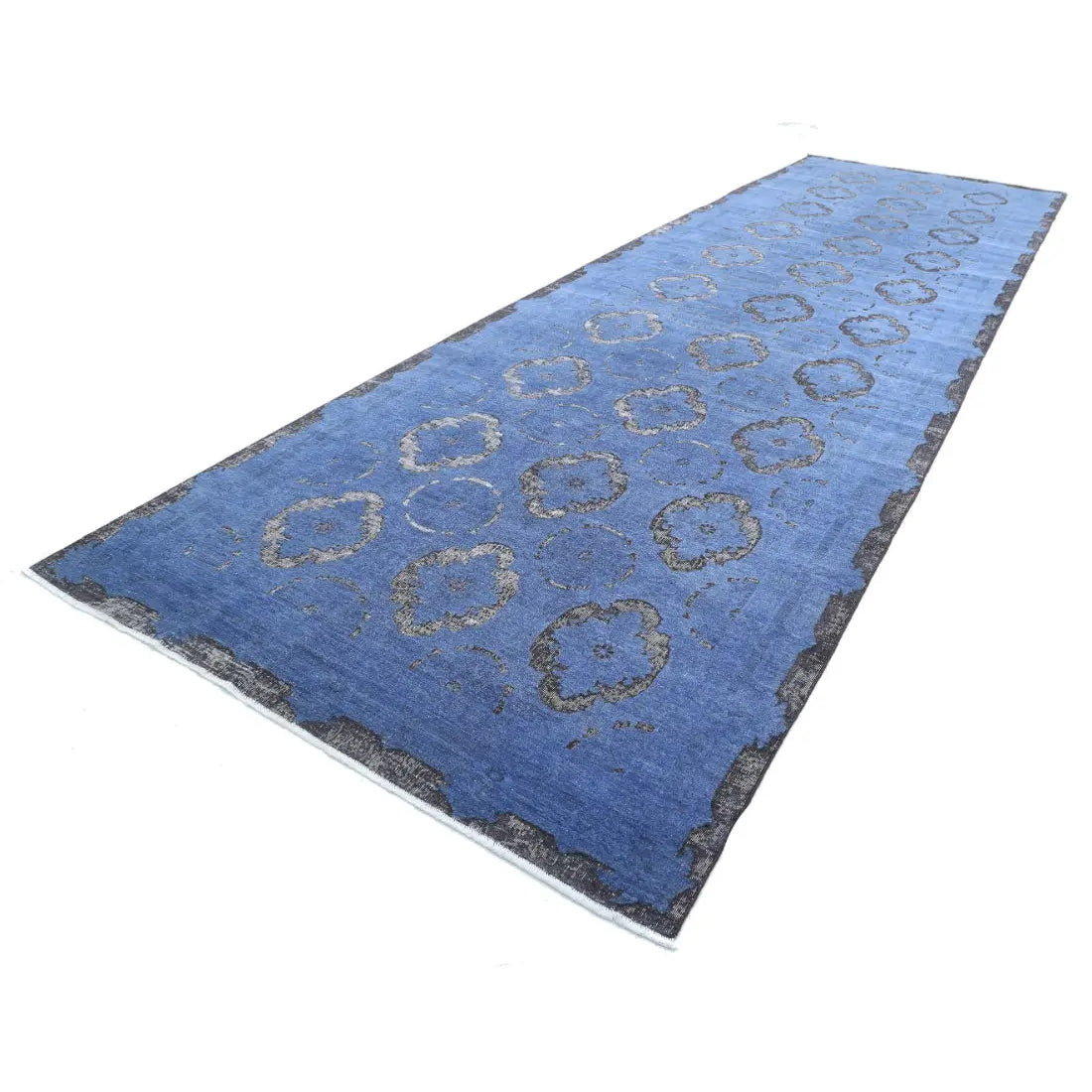 Alfombra de lana de ónix anudada a mano - 6'3'' x 20'4''