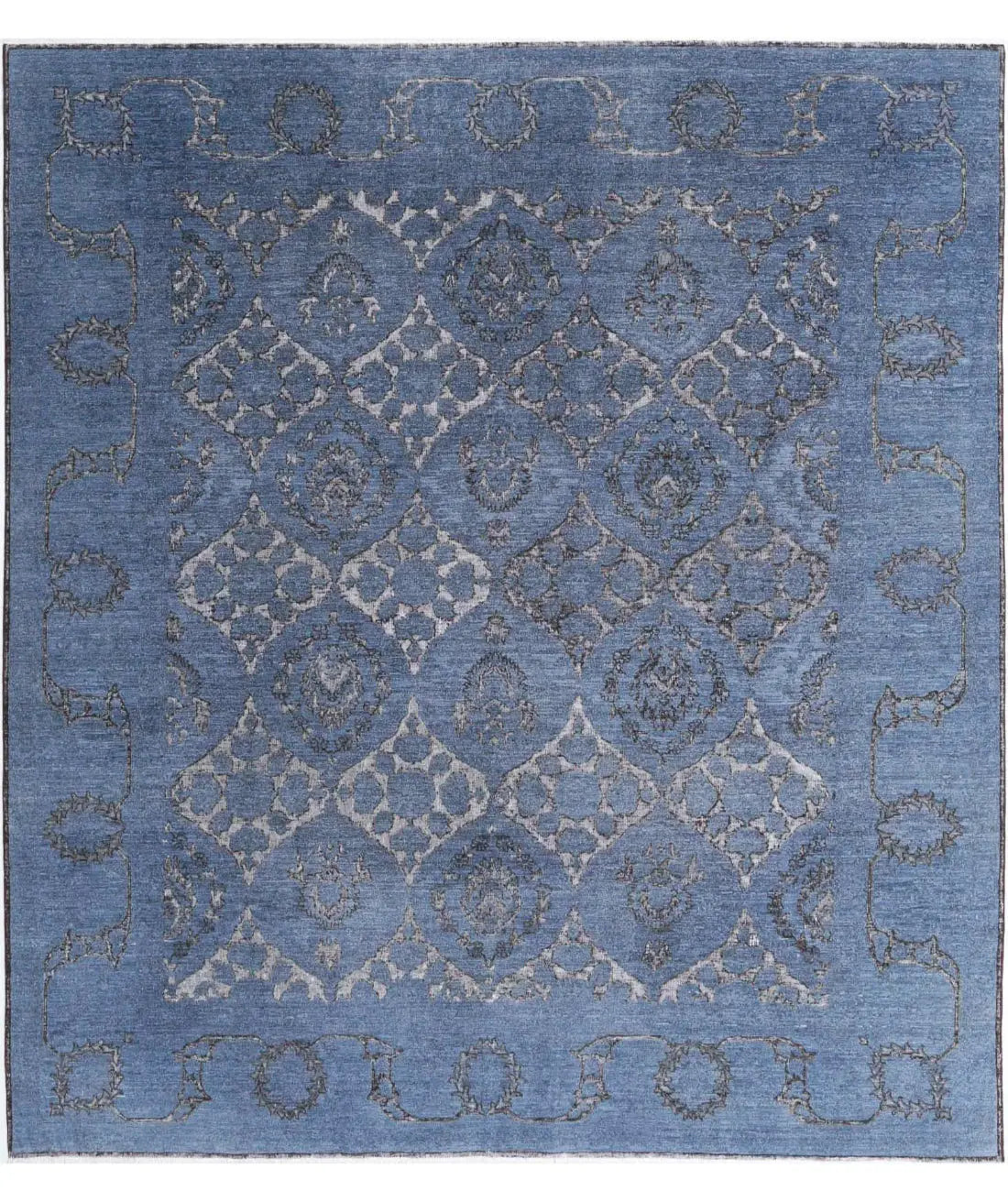 Hand Knotted Onyx Wool Rug - 7'10'' x 8'10''